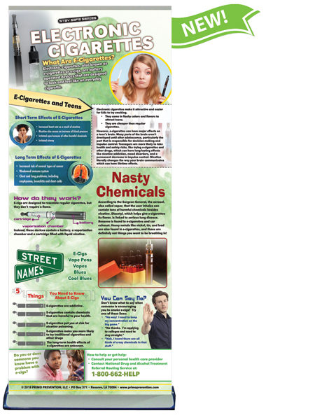 Electronic Cigarette Retractable Banner w/Stand