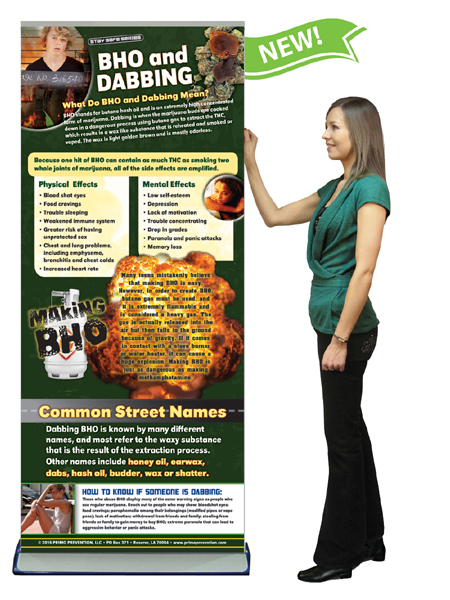BHO (Butane Hash Oil) Dabbing Retractable Banner w/Stand