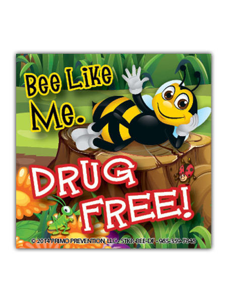 Bee-Like-Me-Drug-Free Sticker