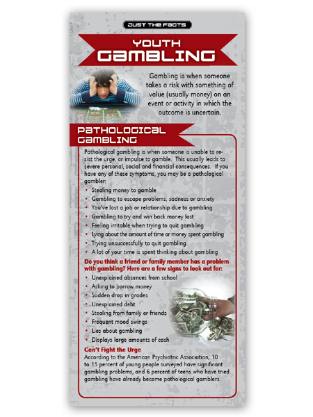 Just the Facts Rack Card: Youth Gambling