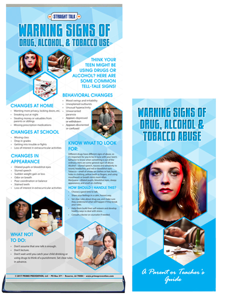 Warning Signs of Drug, Alcohol & Tobacco Abuse Retractable Banner Package