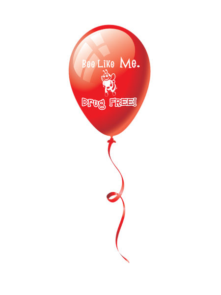 Bee Like Me Drug Free 9 inch Latex Balloon