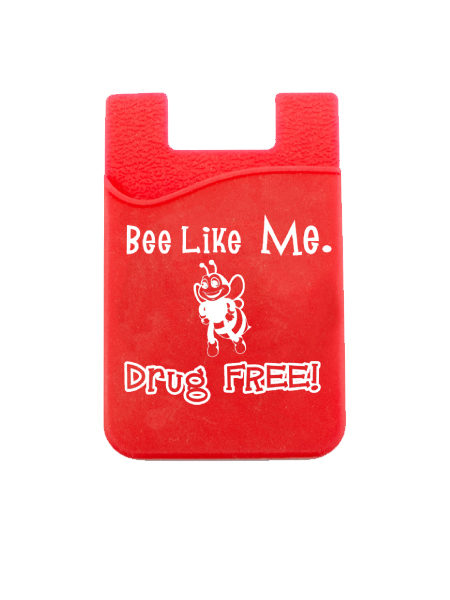 Bee Like Me Drug Free - Silicone Cell Phone Smart Wallet