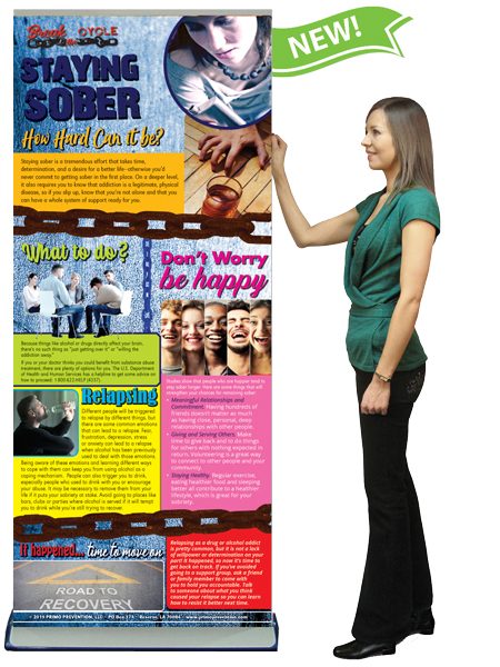 Break the Cyle: Staying Sober Presentation Banner w/Stand