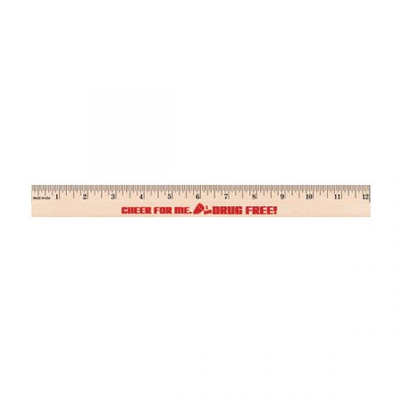 Cheer For Me, I Am Drug Free 12 inch Wooden Ruler